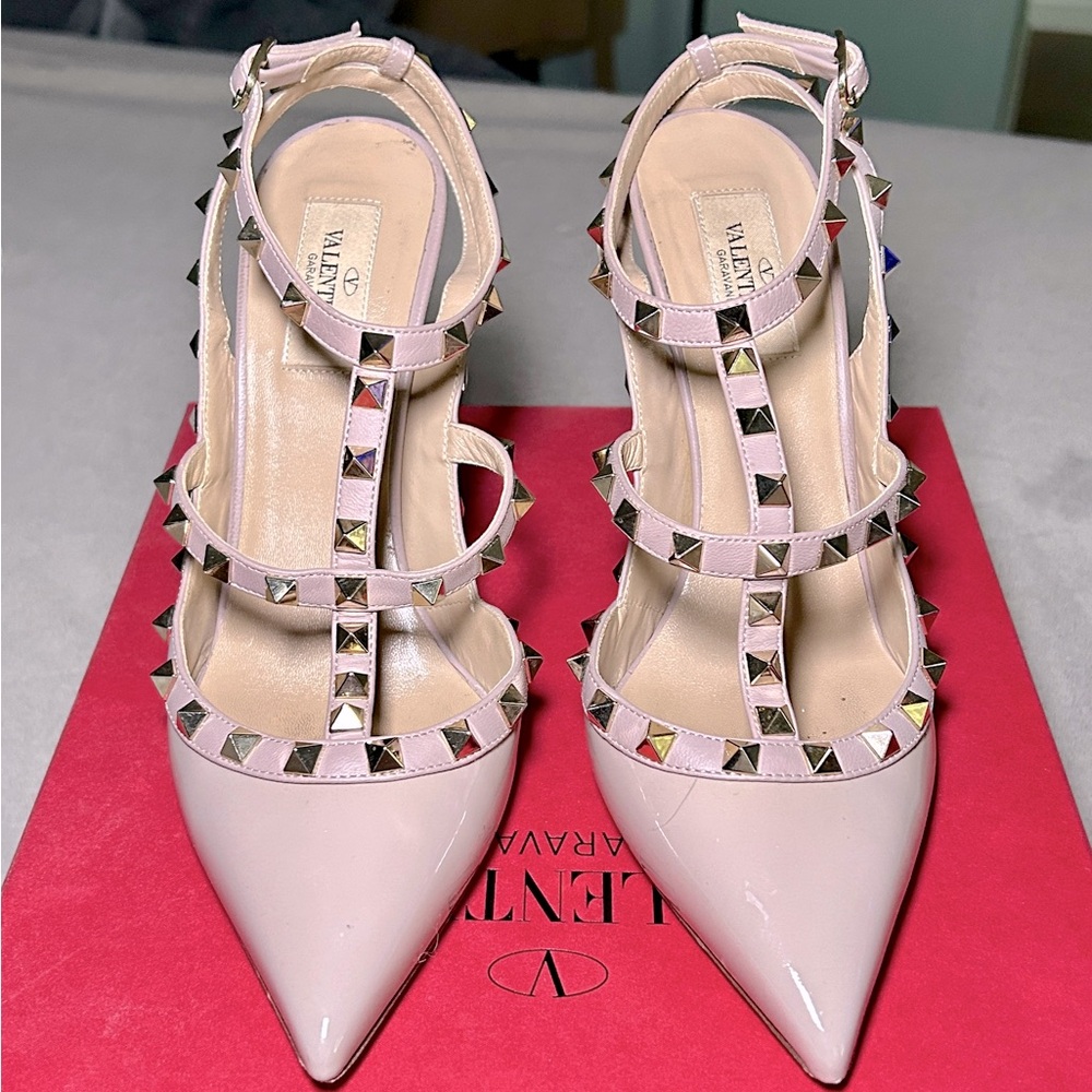 Valentino Rockstud 100mm Slingback High-Heel Pumps- worn twice.